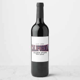 3D California Wine Label