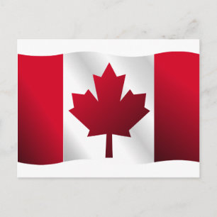 3D Canada Flag Postcard