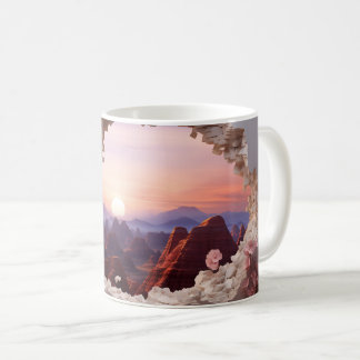 3D Canyon at Dusk Mug Wrap - Sublimation Design