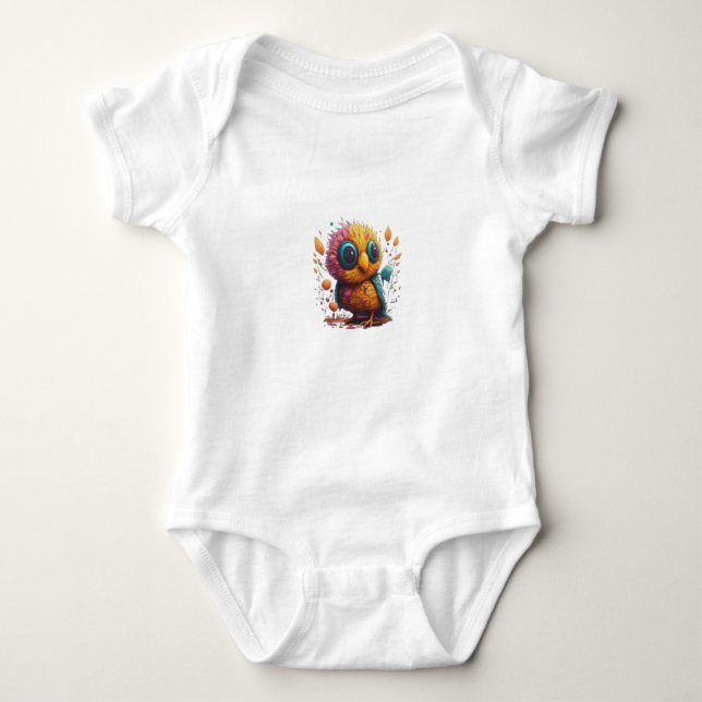 3d cartoons design baby bodysuit (Front)