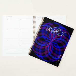 3D Center Geometric Flower Petal Spiral Planner
