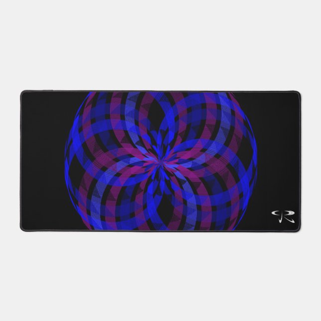 3D Centre Flower Petal Geometric Mouse Pad Mat (Front)