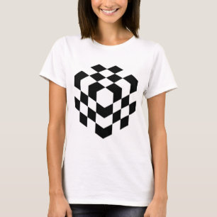 3d chessboard cube T-Shirt