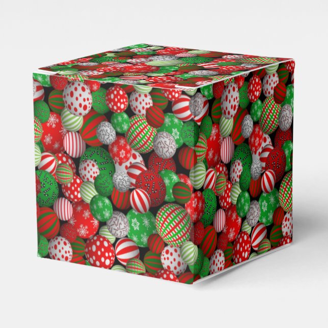 3D Christmas Balls Favour Box (Front Side)