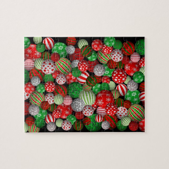 3D Christmas Balls Jigsaw Puzzle (Horizontal)