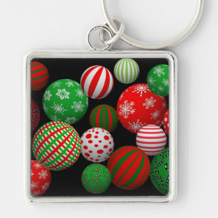 3D Christmas Balls Key Ring