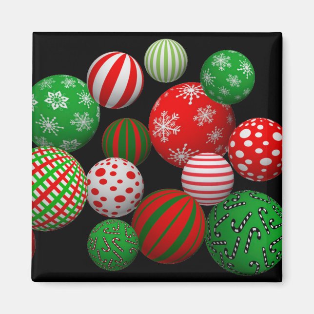 3D Christmas Balls Magnet (Front)