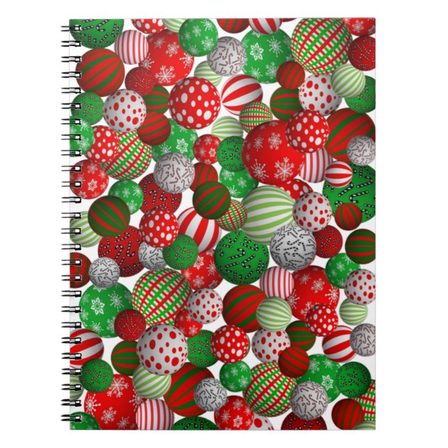 3D Christmas Balls Notebook (Front)