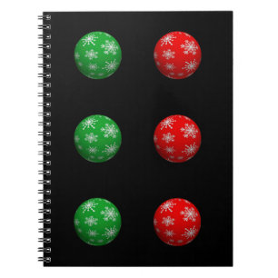 3D Christmas Balls Notebook