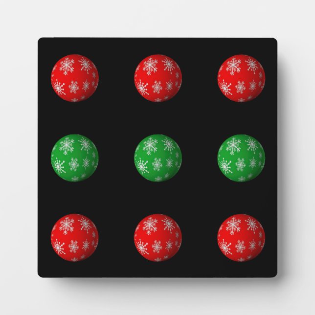 3D Christmas Balls Plaque (Front)