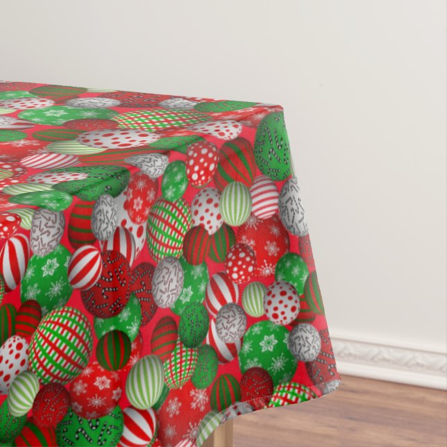 3D Christmas Balls Tablecloth (In Situ)