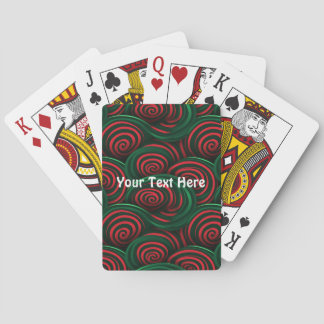 3D Christmas, Red &Green Playing Cards