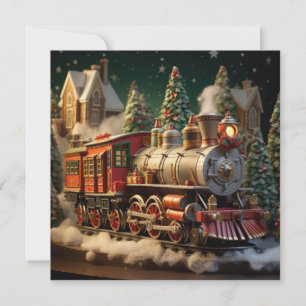 3D Christmas Train Greeting Card