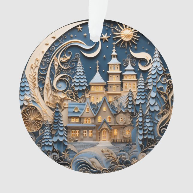 3d Christmas Village Ornament (Front)