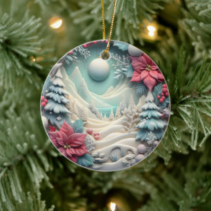 3D Chrsitmas Ceramic Ornament