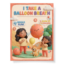 3D Clay Cute Kid Balloon Breath Educational