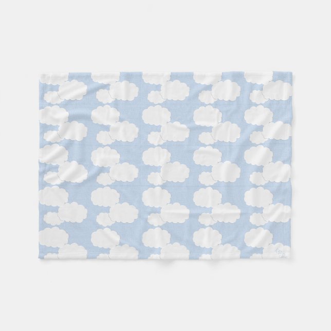 3D Clouds Fleece Blanket (Front (Horizontal))