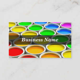 3D Coloured Paint Cans (Spectrum) Business Card