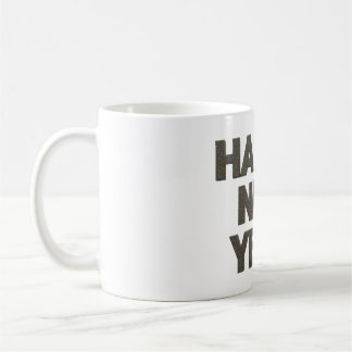 3D Colourful Happy New Year Typography Illustratio Coffee Mug