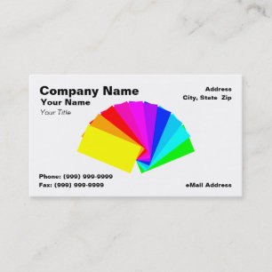3D Colourful Paint Chips Business Card