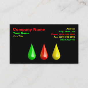 3D Colourful Paint Drops (GRY) Business Card