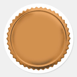 3D Copper Foil Seal Starburst Award Medal