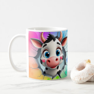 3d cow mug wrap, 3d cow mug design