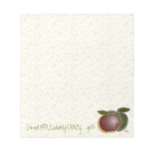 3D Crazy Apples Notepad