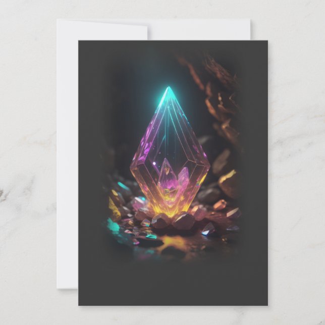 3d Crystal Glowing Inside T-shirt  Invitation (Front)