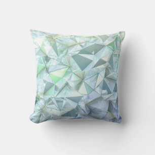 3D crystal triangle, illustrative rendering. Cushion