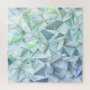 3D crystal triangle, illustrative rendering. Jigsaw Puzzle