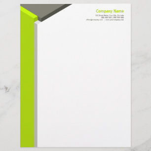 3D Cube Lime / Grey letterhead