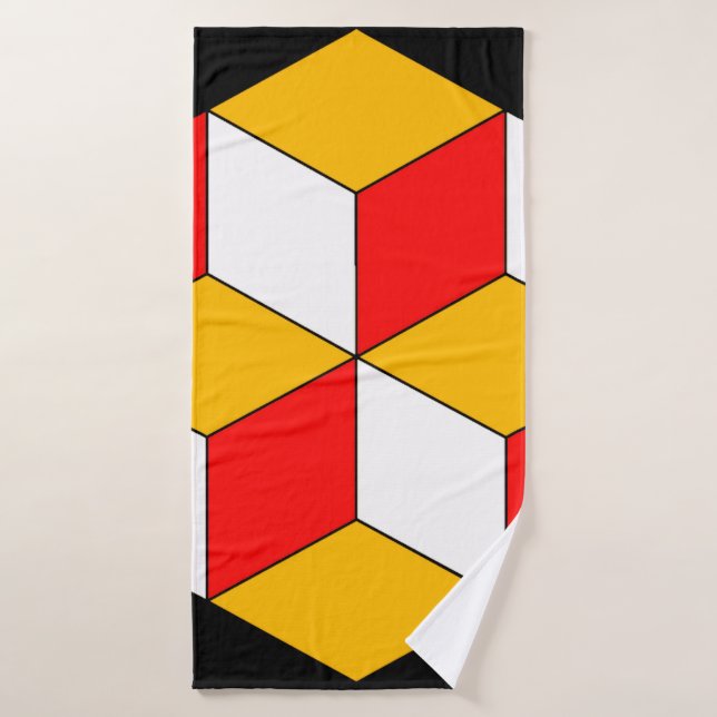 3d cubes bath towel (Bath Towel)