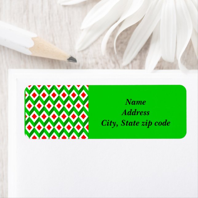 3D Cubes Christmas  Return Address Label (Insitu)