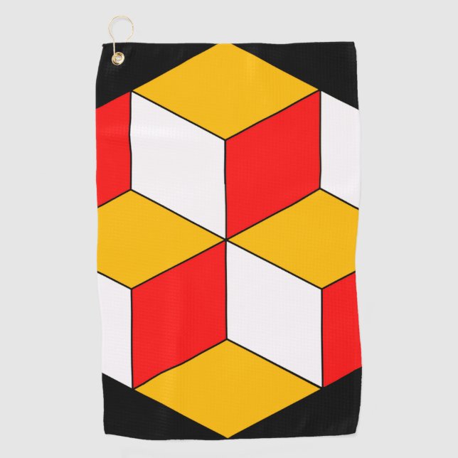 3d cubes golf towel (Front)