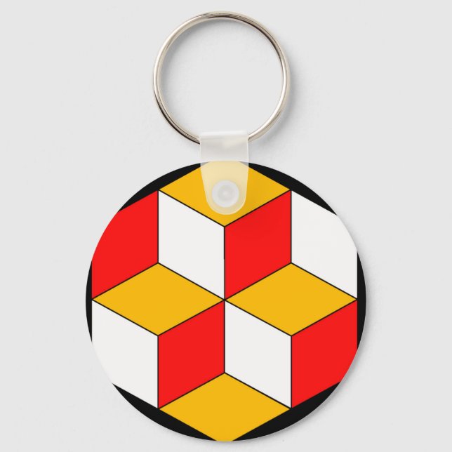 3d cubes key ring (Front)