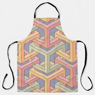 3D Cubes, Optical Illusion Pattern. Apron