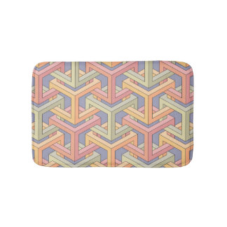 3D Cubes, Optical Illusion Pattern. Bath Mat
