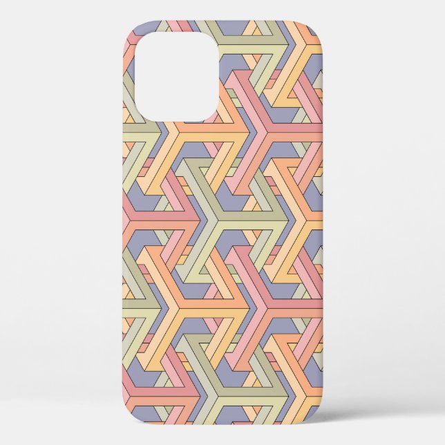3D Cubes, Optical Illusion Pattern. Case-Mate iPhone Case (Back)