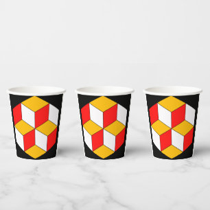 3d cubes paper cups