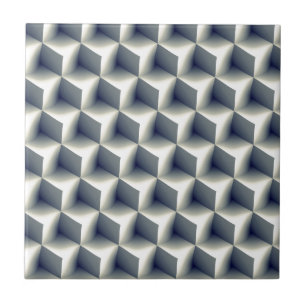 3D Cubes Pattern Ceramic Tile