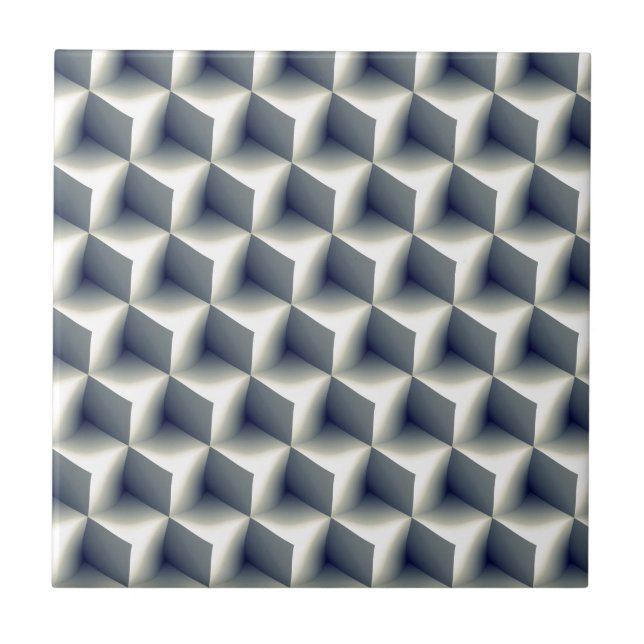 3D Cubes Pattern Ceramic Tile (Front)
