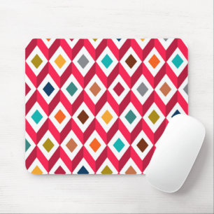 3D Cubes Pink Mouse Pad