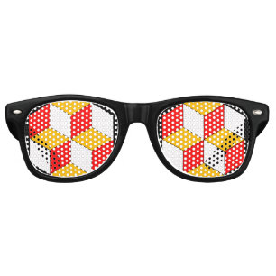 3d cubes retro sunglasses