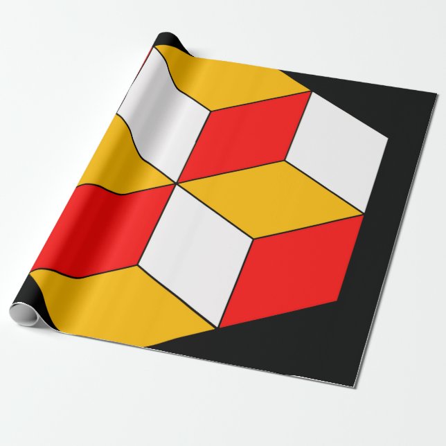 3d cubes wrapping paper (Unrolled)