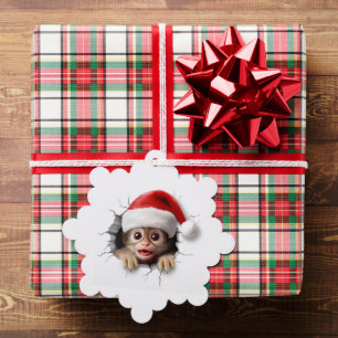 3D Cute Monkey Tree Decoration Card