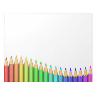 3D cute rainbow crayons Notepad