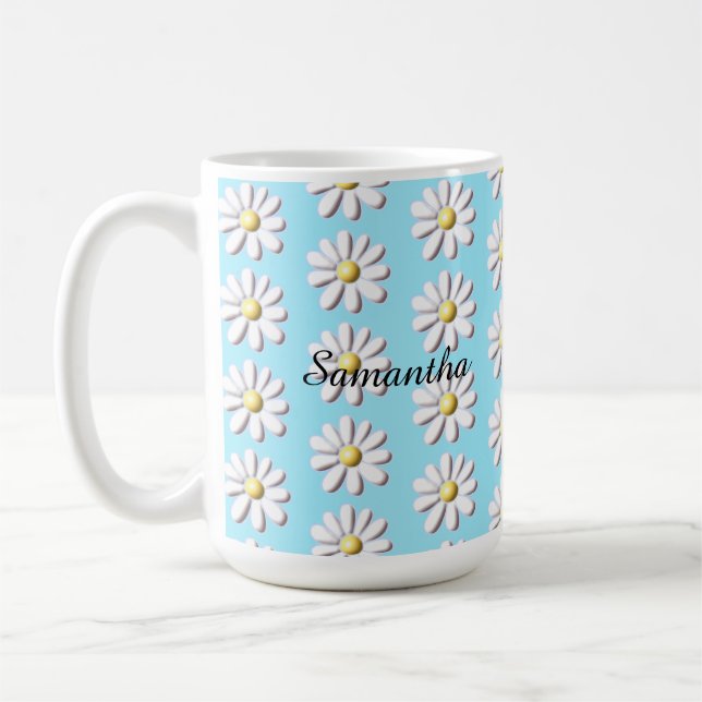 3D Daisy Flower Coffee Mug (Left)