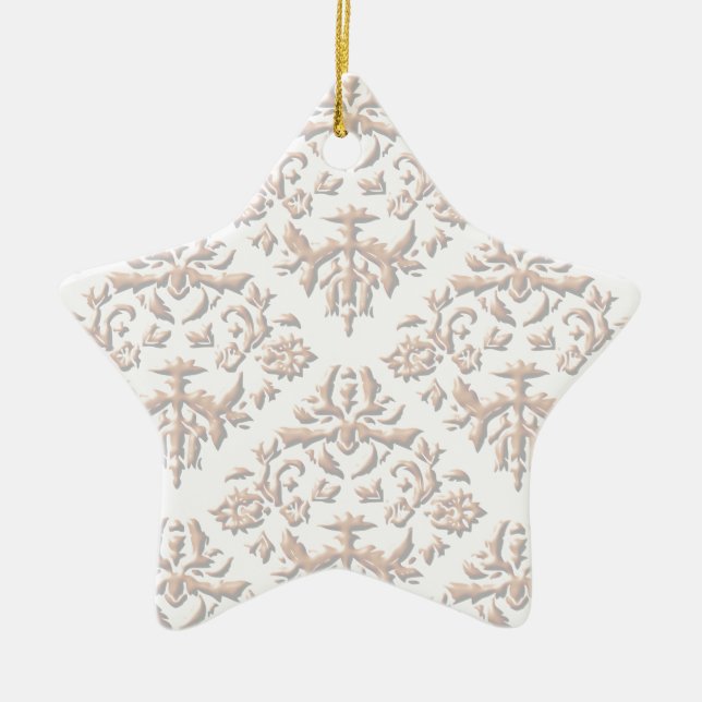 3D Damasks Ceramic Tree Decoration (Front)