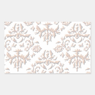 3D Damasks Rectangular Sticker